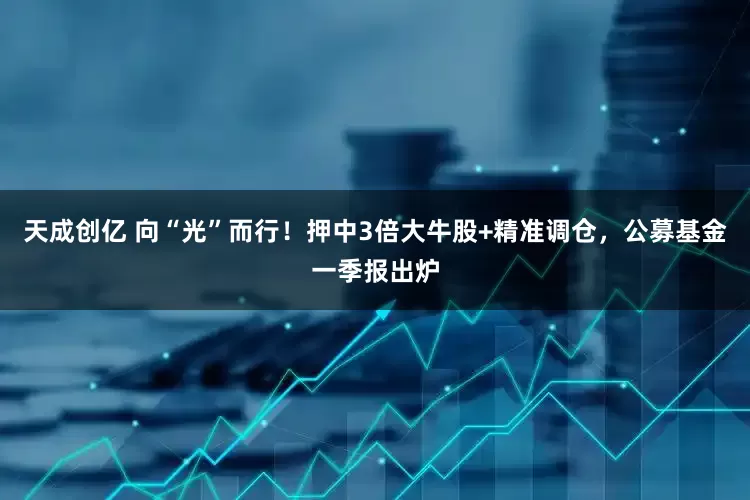 天成创亿 向“光”而行！押中3倍大牛股+精准调仓，公募基金一季报出炉